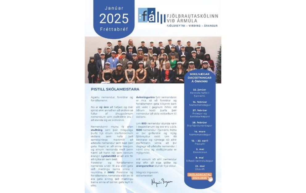 Fréttabréf FÁ - janúar