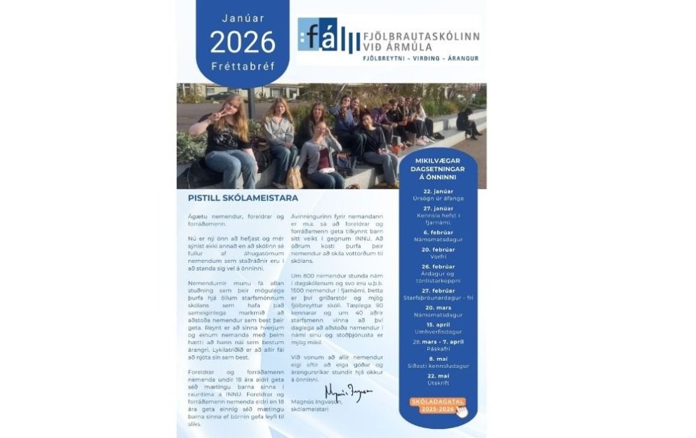 Fréttabréf FÁ - janúar 2025