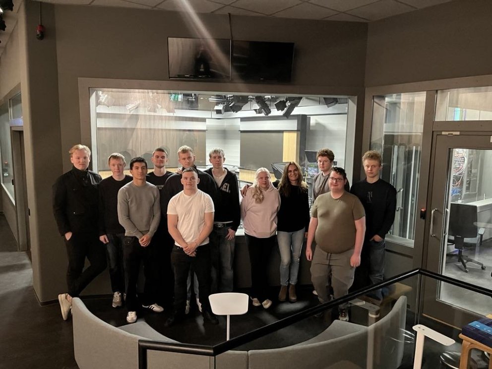 Nemar í fjölmiðlafræði í heimsókn á RÚV