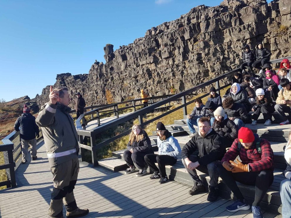 Nemendur í umhverfisfræði á Þingvöllum