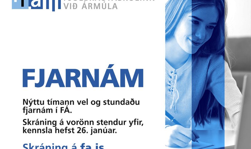 Fjarnám - umsóknarfrestur rennur út 24. janúar.