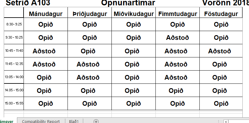 Setrið; þar er ró og næði