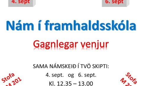 Námskeið: Gagnlegar venjur