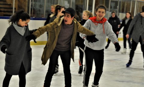 Á skautum skemmtum vér oss