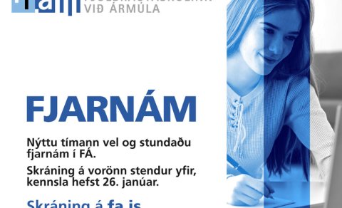 Fjarnám - umsóknarfrestur rennur út 24. janúar.