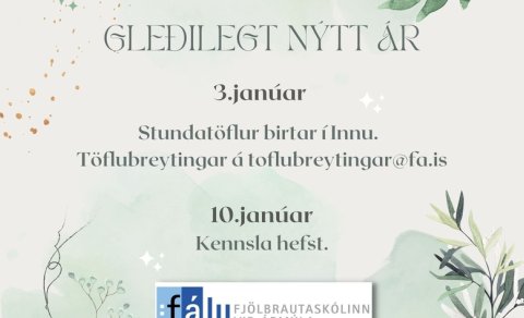 Skólahald eftir jólafrí