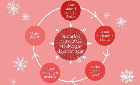 Annarlok - mikilvægar dagsetningar