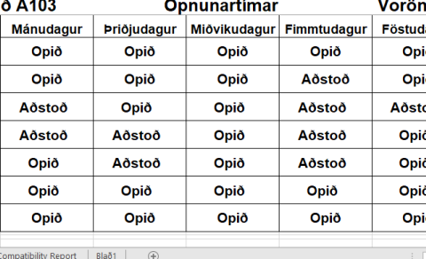 Setrið; þar er ró og næði